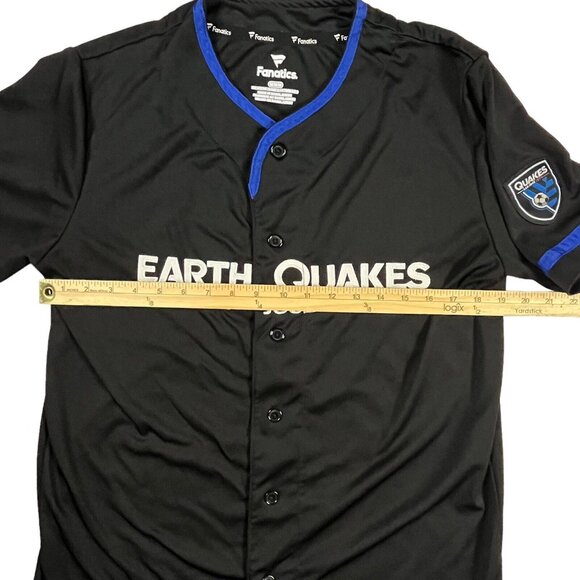 Fanatics San Jose Earthquakes Mens Size M Jersey Quakes Fan Activewear Button - Picture 8 of 10